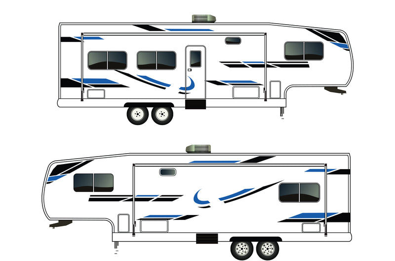 Replacement graphics decals for RVs Fifth-Wheels (kit RG15005)