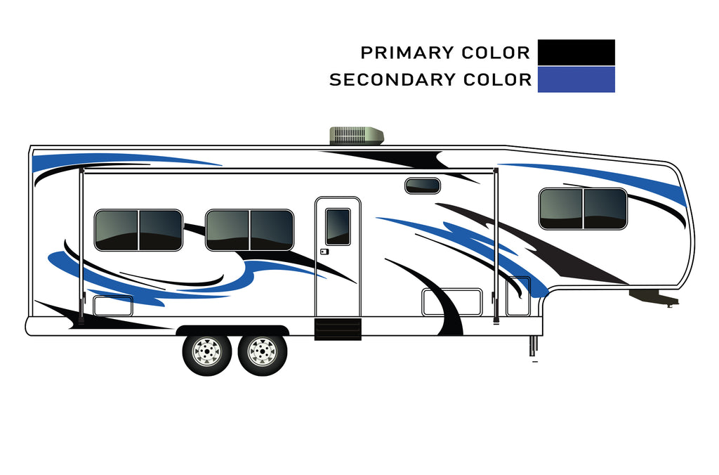 Replacement graphics decals for RVs Fifth-Wheels (kit RG15006)