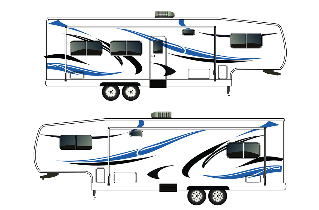 Replacement graphics decals for RVs Fifth-Wheels (kit RG15007)