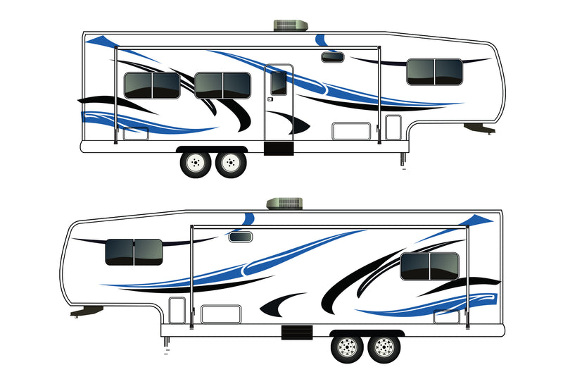 Replacement graphics decals for RVs Fifth-Wheels (kit RG15007)