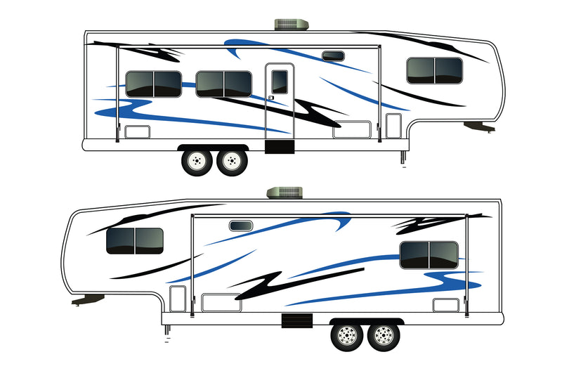 Replacement graphics decals for RVs Fifth-Wheels (kit RG15008)