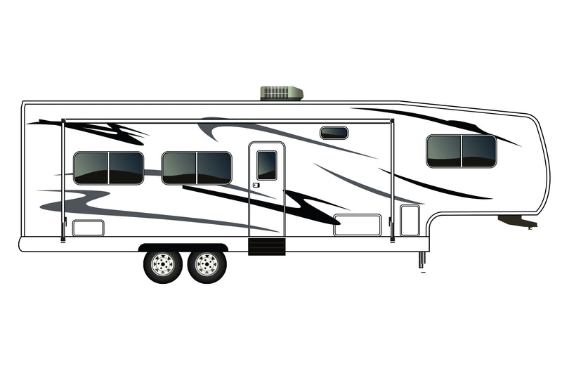 Replacement graphics decals for RVs Fifth-Wheels (kit RG15008)