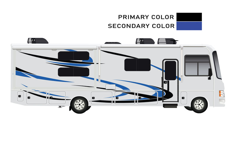 Replacement graphics decals for RVs Motorhome Class A (kit RG15001)