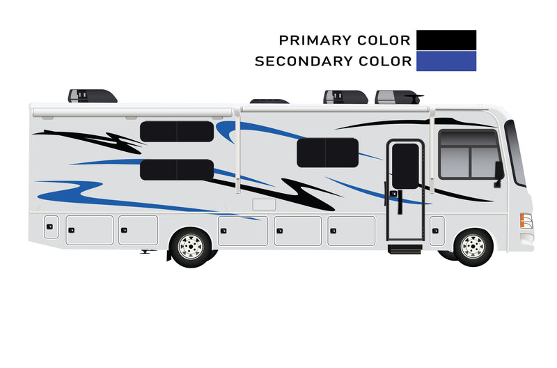 Replacement graphics decals for RVs Motorhome Class A (kit RG15008)