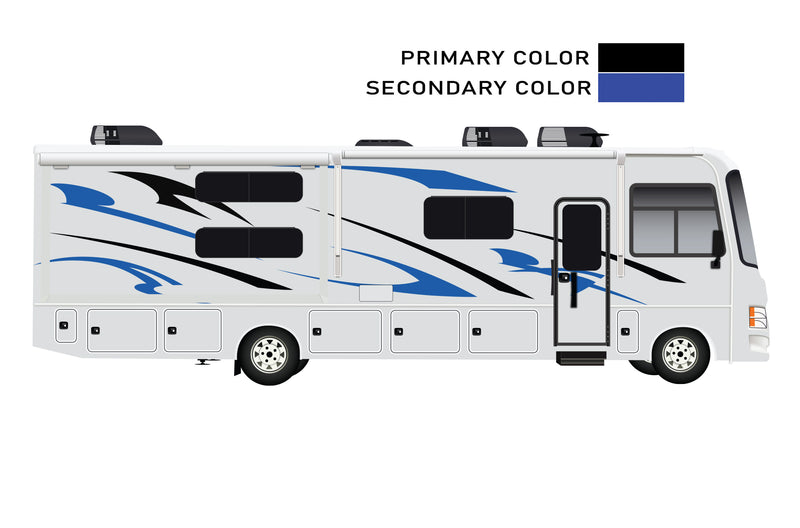 Replacement graphics decals for RVs Motorhome Class A (kit RG15002)