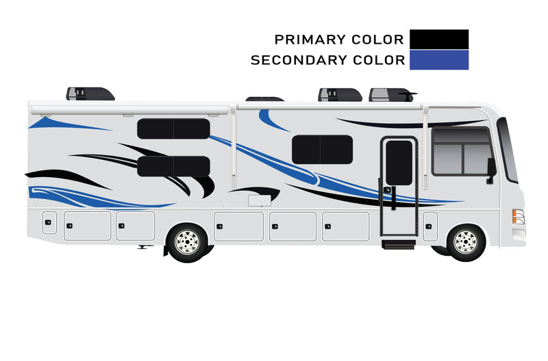 Replacement graphics decals for RVs Motorhome Class A (kit RG15007)