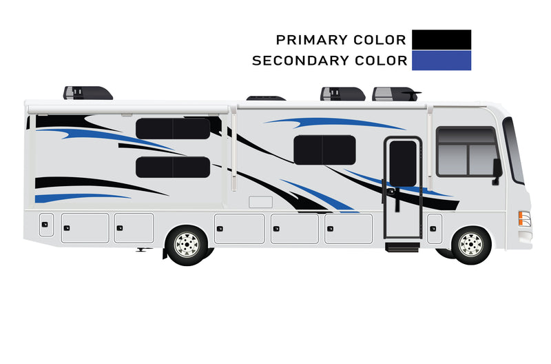 Replacement Rv Graphics Decals Replacement graphics decals for RVs Motorhome Class A (kit RG15003)