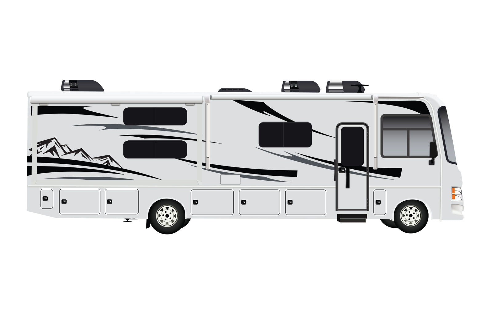 Replacement Rv Graphics Decals Replacement graphics decals for RVs Motorhome Class A (kit RG15004)