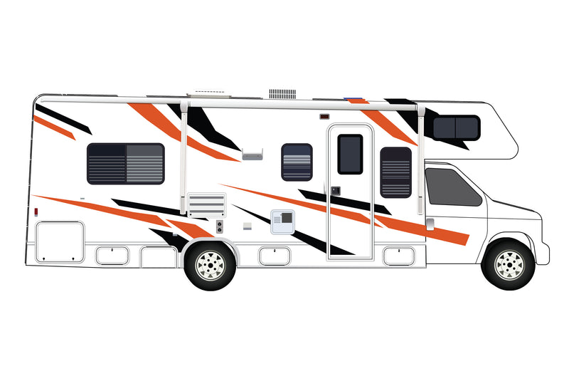 Type C Rv Sticker Replacement graphics decals for RVs Motorhome Class C (kit RG15000)