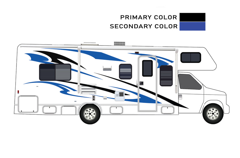 Type C Rv Sticker Replacement graphics decals for RVs Motorhome Class C (kit RG15002)