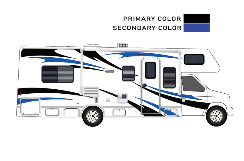 Replacement graphics decals for RVs Motorhome Class C (kit RG15003)