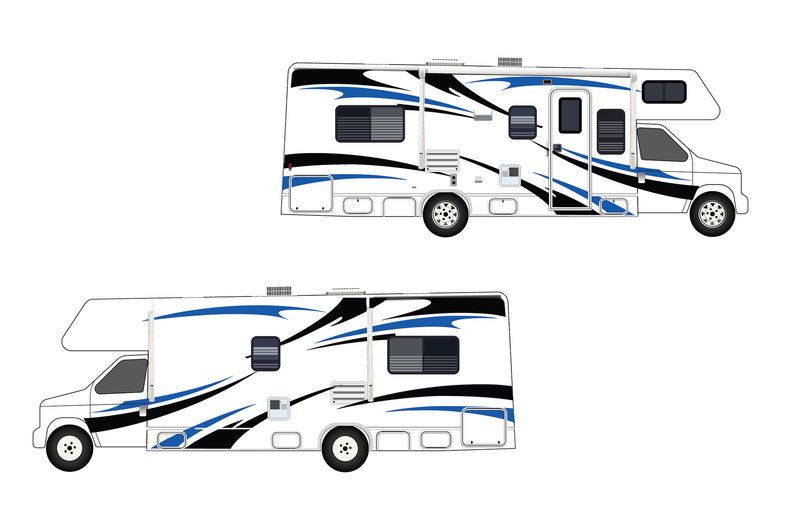 Type C Rv Sticker Replacement graphics decals for RVs Motorhome Class C (kit RG15003)