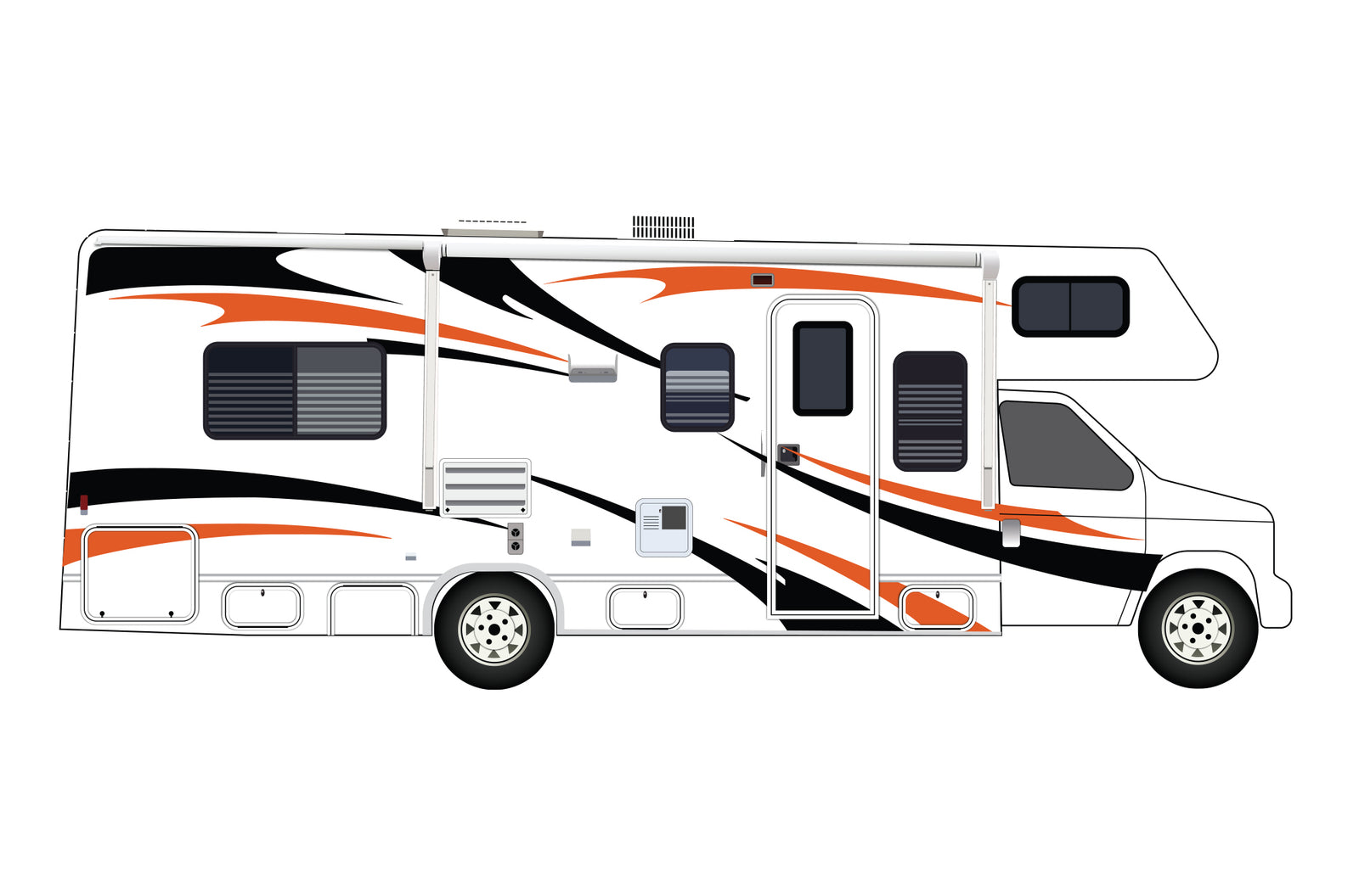 Replacement graphics decals for RVs Motorhome Class C (kit RG15003)