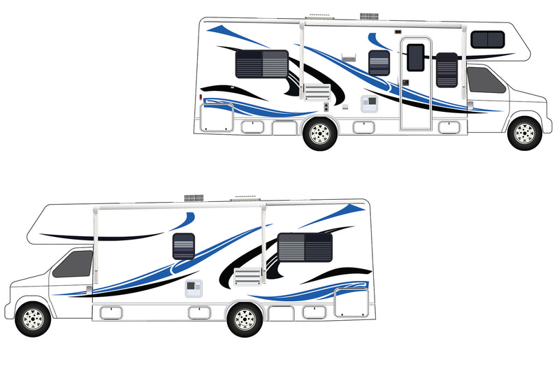 Replacement graphics decals for RVs Motorhome Class C (kit RG15007)