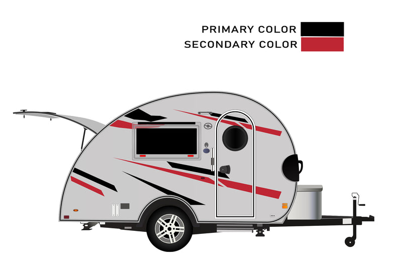 Replacement graphics decals for RVs Teardrop Trailers (kit RG15000)