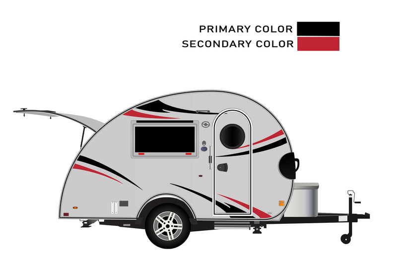 Replacement graphics decals for RVs Teardrop Trailers (kit RG15003)