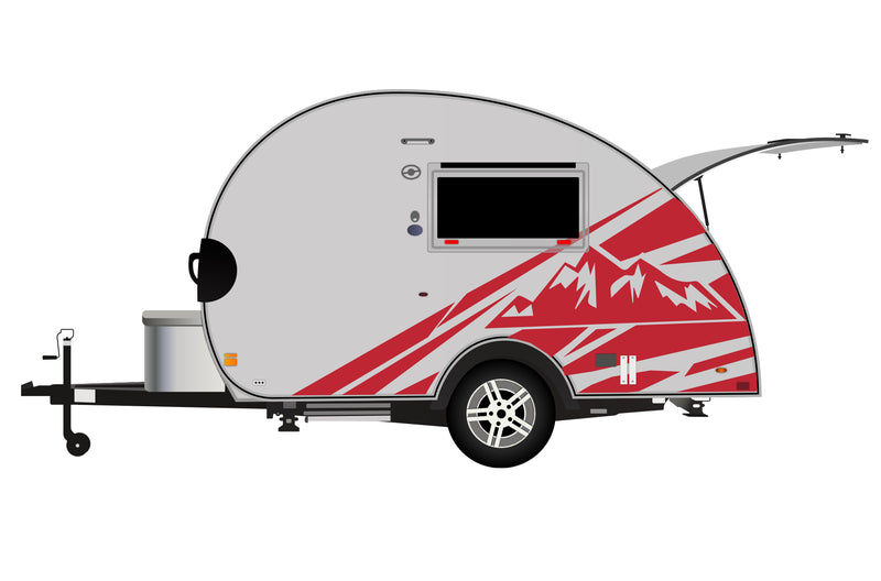 Replacement graphics decals for RVs Teardrop Trailers (kit RG15021)