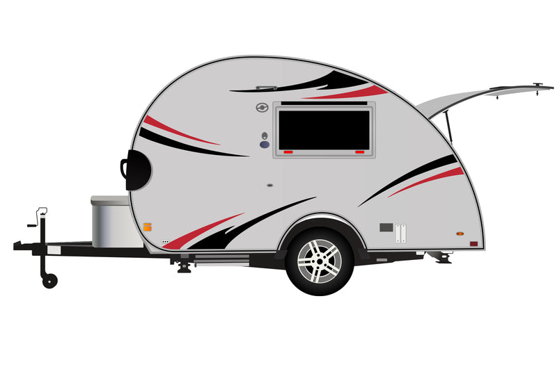 Replacement graphics decals for RVs Teardrop Trailers (kit RG15003)