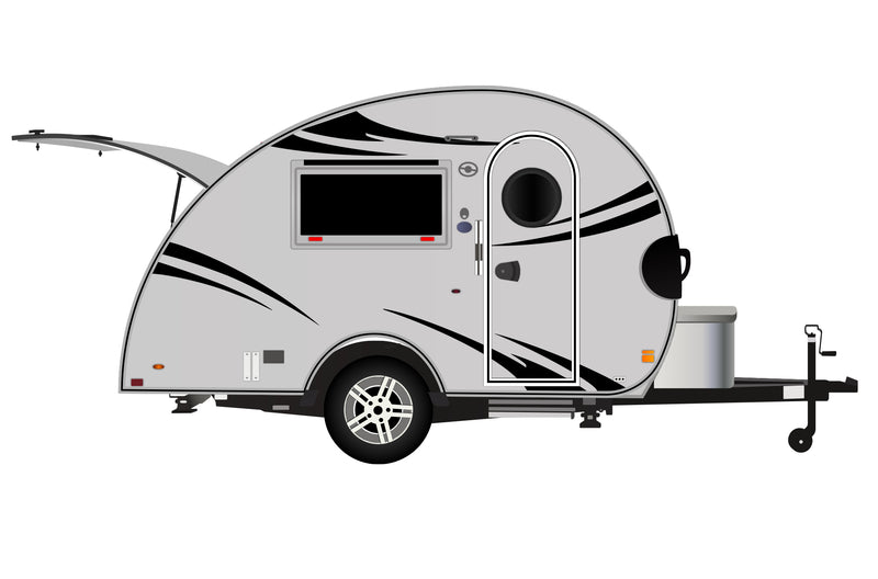 Replacement graphics decals for RVs Teardrop Trailers (kit RG15003)