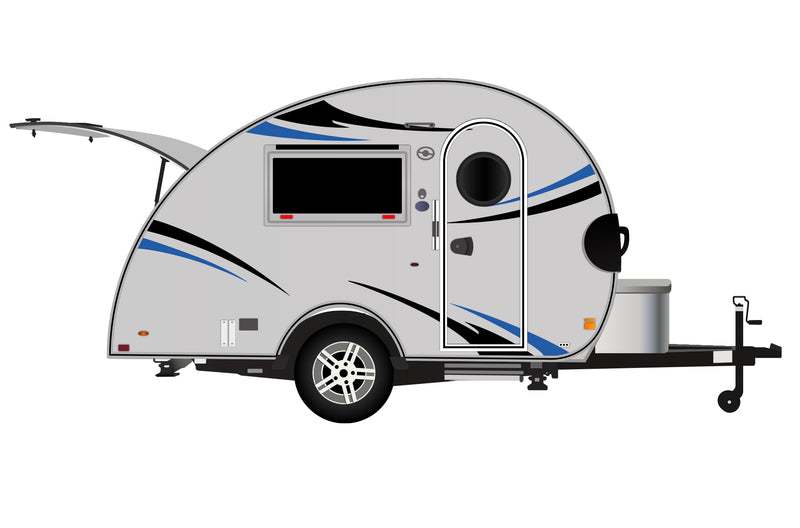 Replacement graphics decals for RVs Teardrop Trailers (kit RG15003)