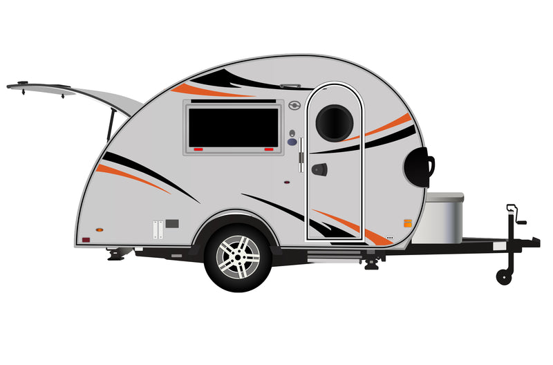 Replacement graphics decals for RVs Teardrop Trailers (kit RG15003)