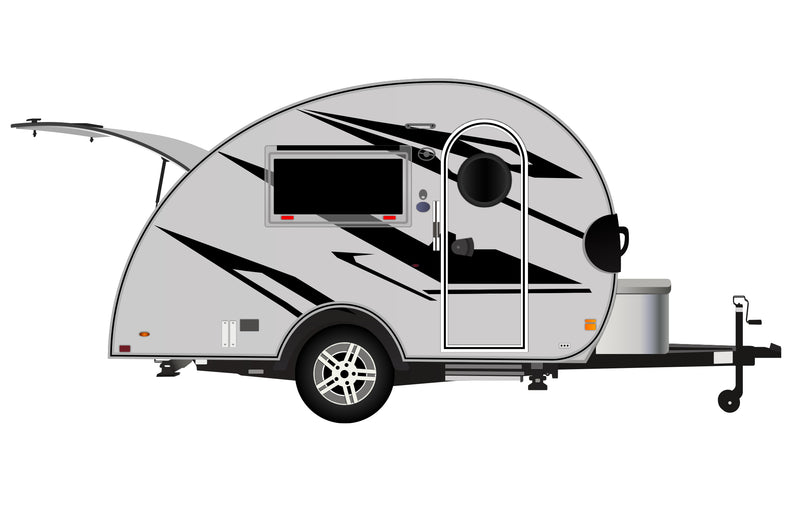 Replacement graphics decals for RVs Teardrop Trailers (kit RG15013)