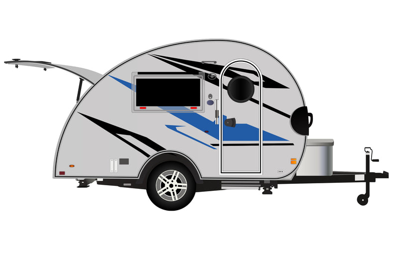 Replacement graphics decals for RVs Teardrop Trailers (kit RG15013)