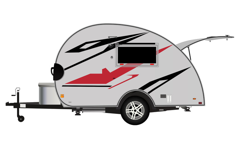 Replacement graphics decals for RVs Teardrop Trailers (kit RG15013)