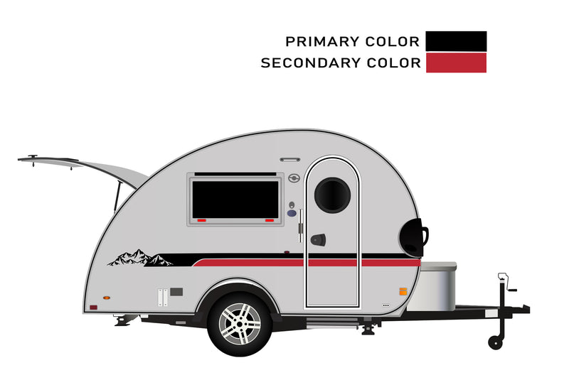 Replacement graphics decals for RVs Teardrop Trailers (kit RG15015)