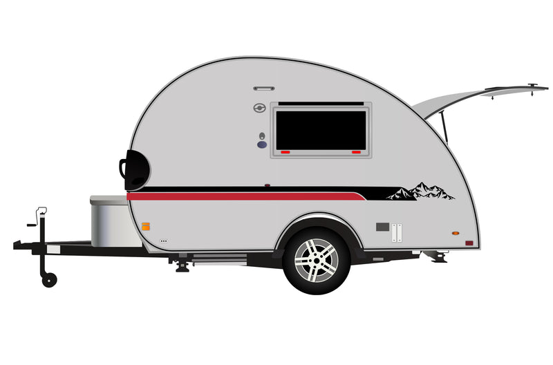 Replacement graphics decals for RVs Teardrop Trailers (kit RG15015)