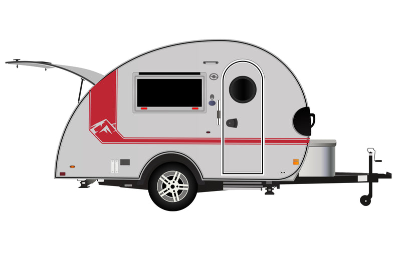 Replacement graphics decals for RVs Teardrop Trailers (kit RG15016)