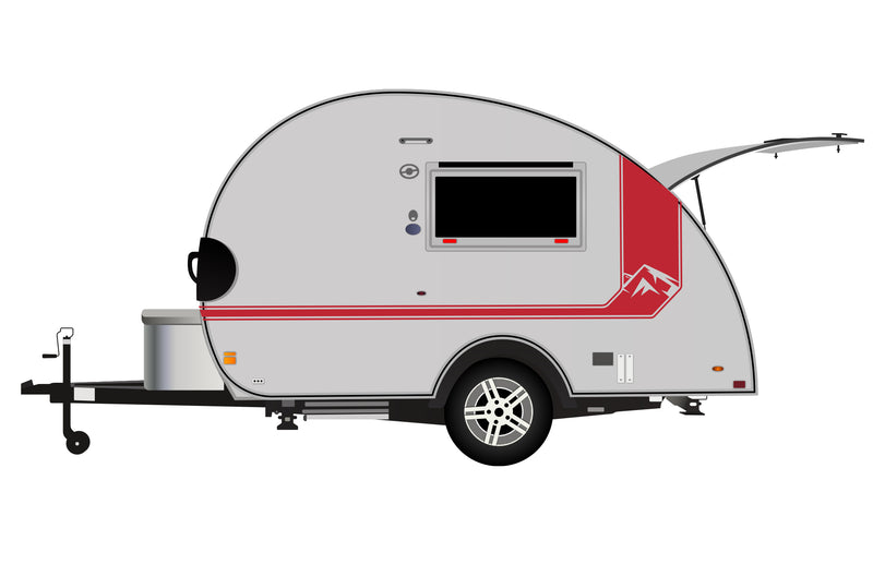 Replacement graphics decals for RVs Teardrop Trailers (kit RG15016)