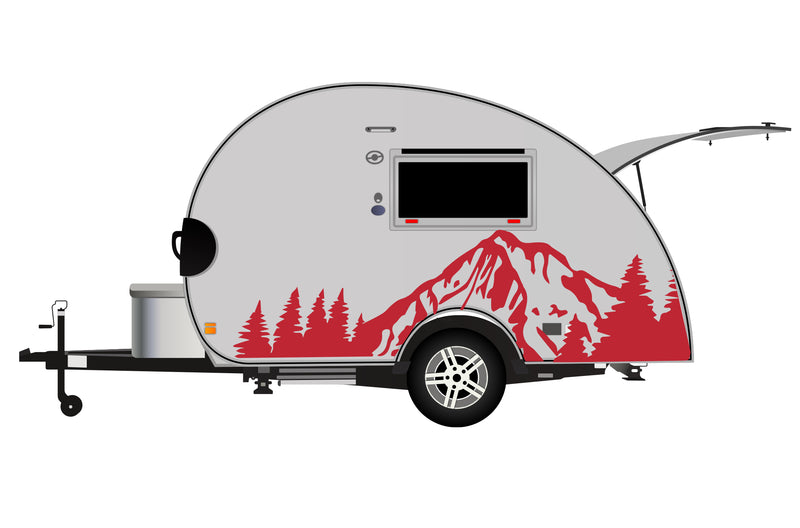 Replacement graphics decals for RVs Teardrop Trailers (kit RG15019)