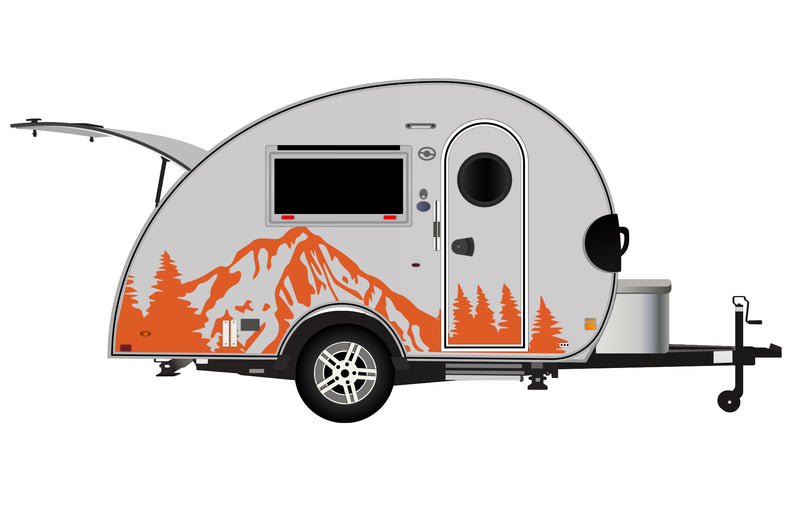 Replacement graphics decals for RVs Teardrop Trailers (kit RG15019)