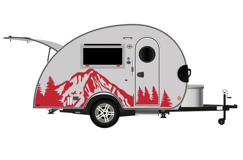 Replacement graphics decals for RVs Teardrop Trailers (kit RG15019)