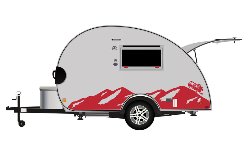 Replacement graphics decals for RVs Teardrop Trailers (kit RG15020)