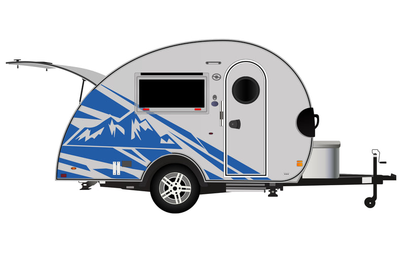 Replacement graphics decals for RVs Teardrop Trailers (kit RG15021)