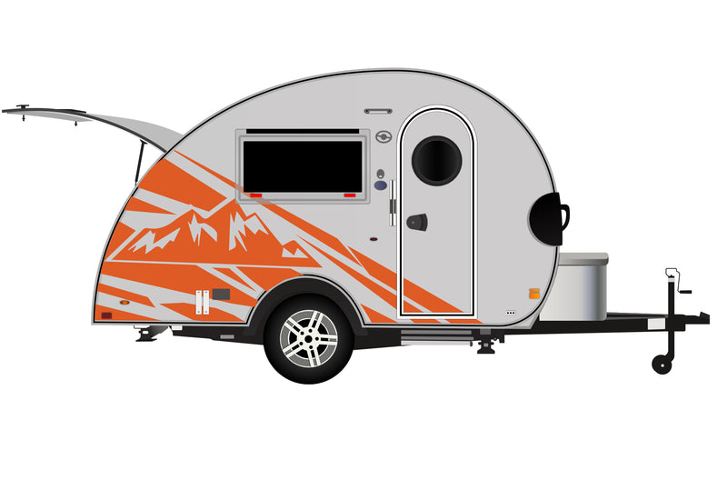 Replacement graphics decals for RVs Teardrop Trailers (kit RG15021)