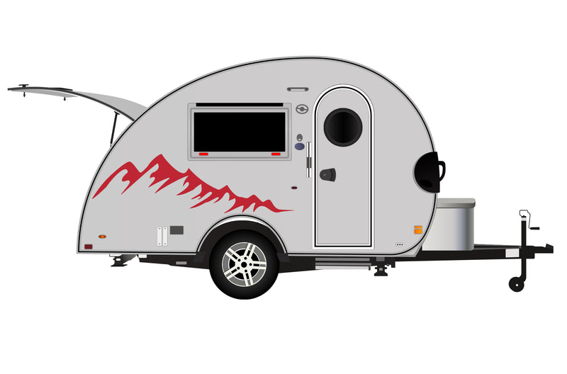 Replacement graphics decals for RVs Teardrop Trailers (kit RG15023)