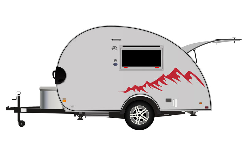 Replacement graphics decals for RVs Teardrop Trailers (kit RG15023)