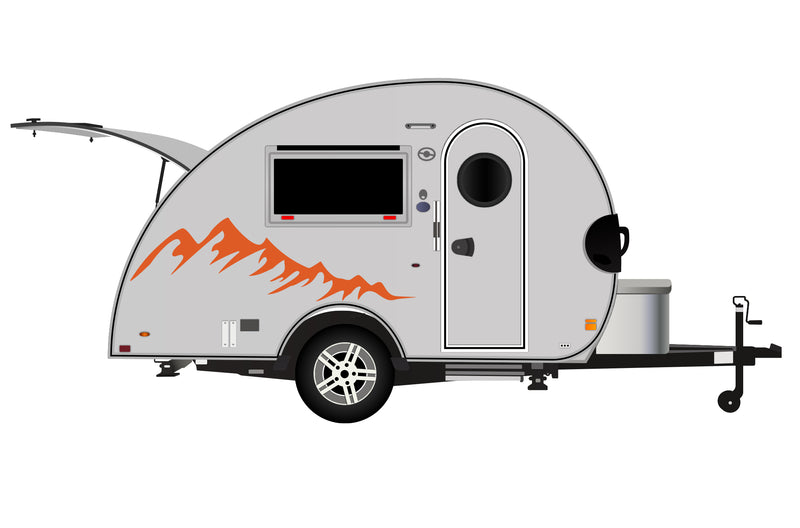 Replacement graphics decals for RVs Teardrop Trailers (kit RG15023)