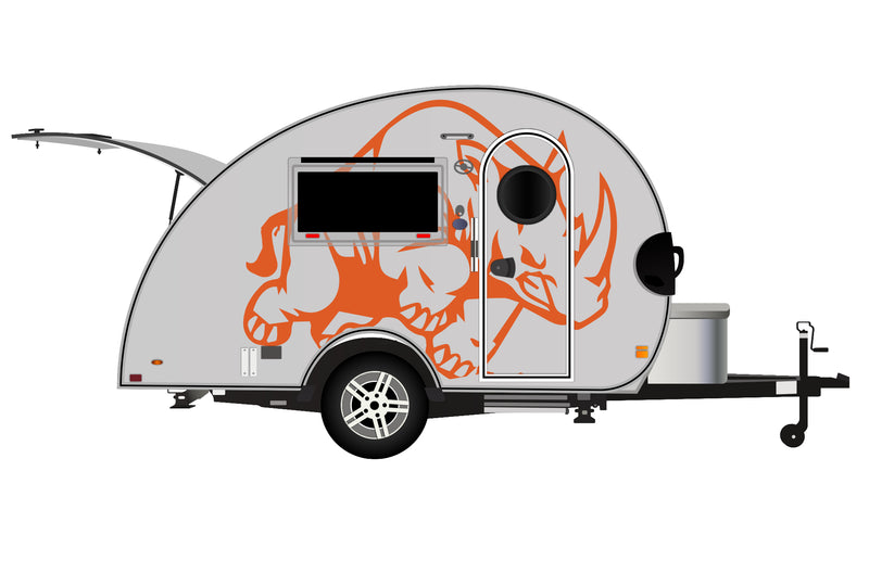 Replacement graphics decals for RVs Teardrop Trailers (kit RG15024)