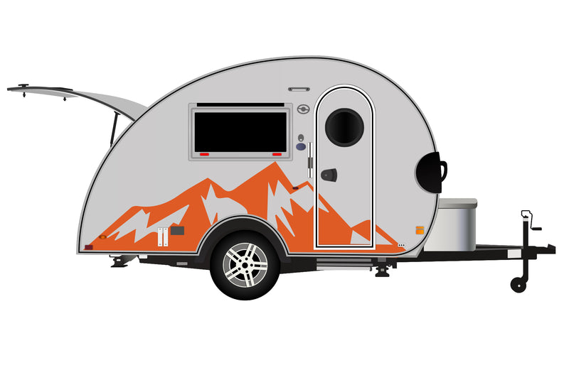 Replacement graphics decals for RVs Teardrop Trailers (kit RG15025)