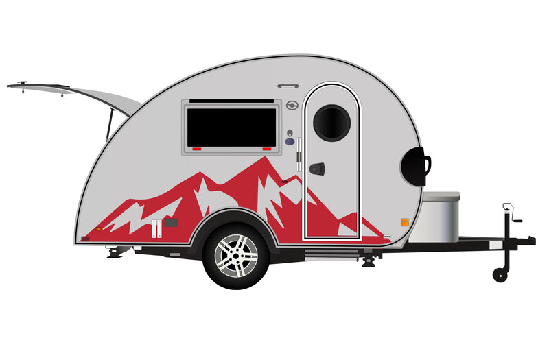 Replacement graphics decals for RVs Teardrop Trailers (kit RG15025)