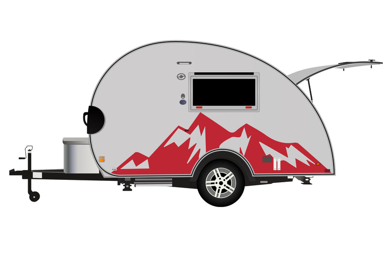 Replacement graphics decals for RVs Teardrop Trailers (kit RG15025)