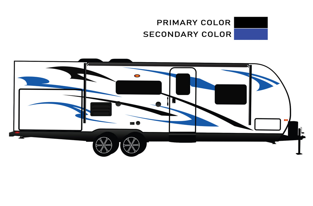 Replacement Rv Graphics Decals Replacement graphics decals for RVs Travel Trailer (kit RG15002)