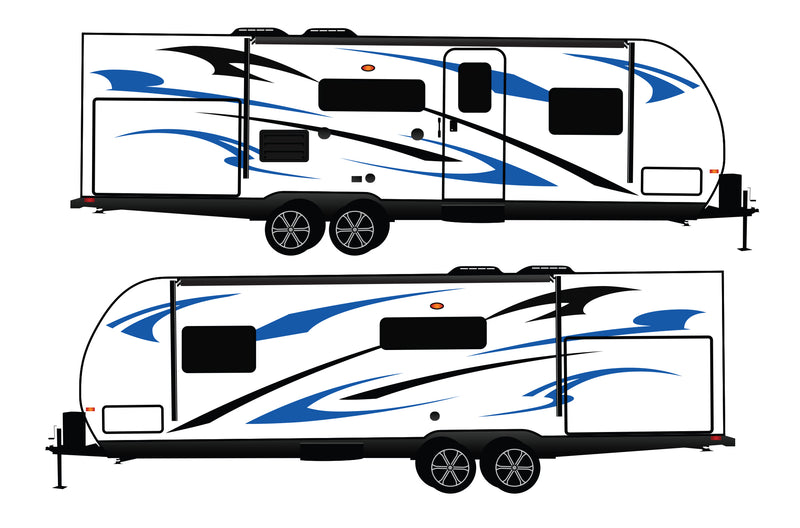 Replacement Rv Graphics Decals Replacement graphics decals for RVs Travel Trailer (kit RG15002)