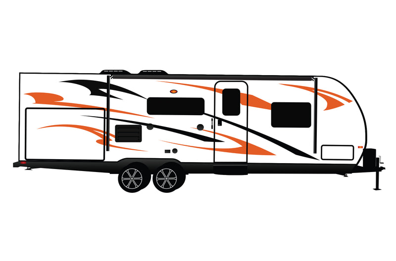 Replacement graphics decals for RVs Travel Trailer (kit RG15002)