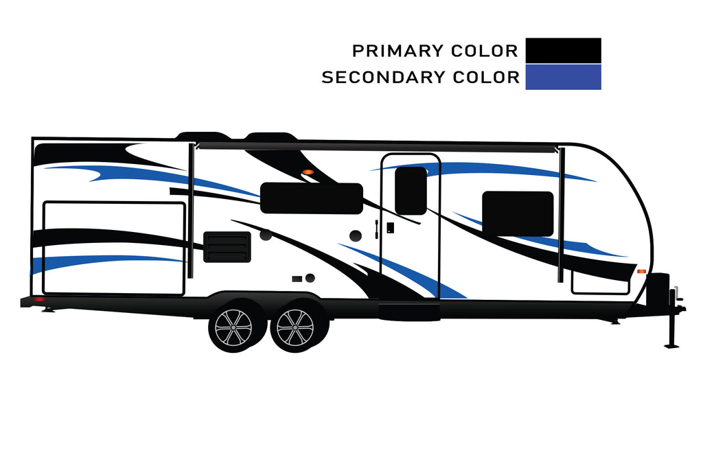 Replacement Rv Graphics Decals Replacement graphics decals for RVs Travel Trailer (kit RG15003)