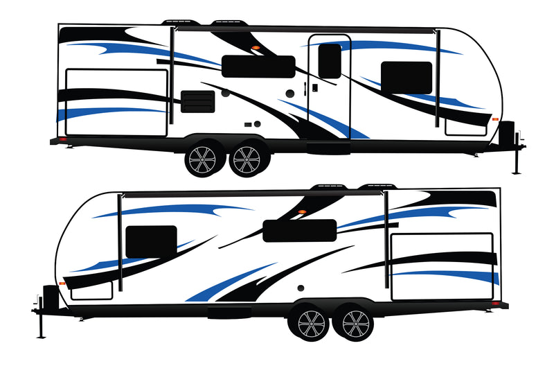 Replacement graphics decals for RVs Travel Trailer (kit RG15003)